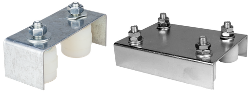 [P007305] Ghidaj reglabil tip U pentru porti cu 4 role 42 x 40 mm