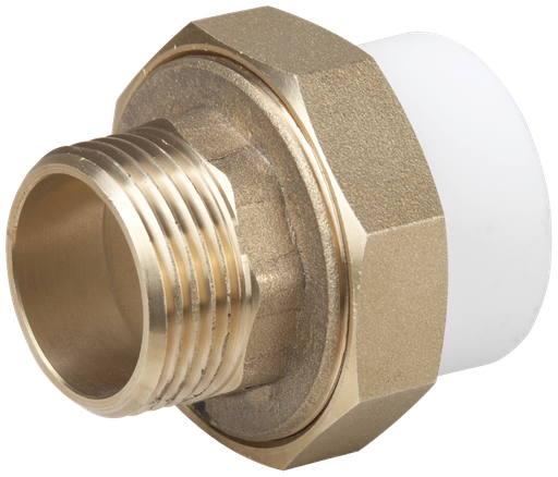 [P007053] Racord olandez PP-R alb, 25x3/4” fe