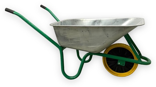 [P009553] Roaba cuva metal 100 L roata 3,5 x 8 poliuretan - galbena