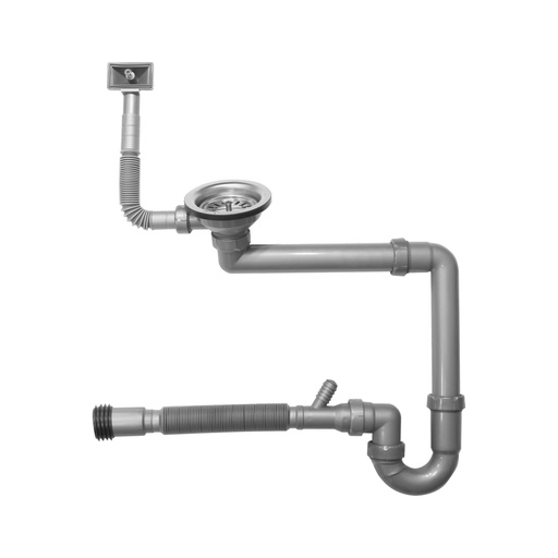 [P004642] Sifon cu valva pentru chiuvete cu 1 cuva, S905 SANOBI