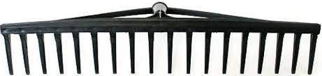 [P006443] Greblă din pvc cu 18 dinți fără coadă, 62 cm