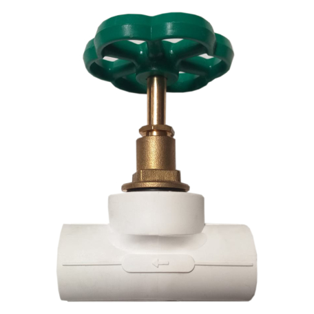 [P007057] Robinet de trecere pentru apă PP-R alb, 20 mm