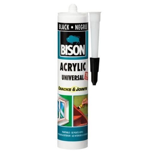 [D831HTMBM] Mastic Etanseizant Bison Acrylic Universal, 300 ml, Negru