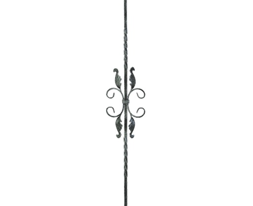 [P007276] Element amprentat pentru balustradă cu C si frunză
