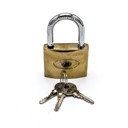 [P008191] Lacăt finisat gold standard 3 chei incluse, 63 mm