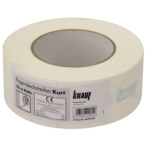 [P006466] Bandă de armare Knauf KURT  pentru rosturi la gips-carton, 50 mm x 25 ml