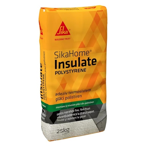 [P001311] Adeziv și Masă de Șpaclu SikaHome® Insulate pentru Polistiren Expandat, 25 kg
