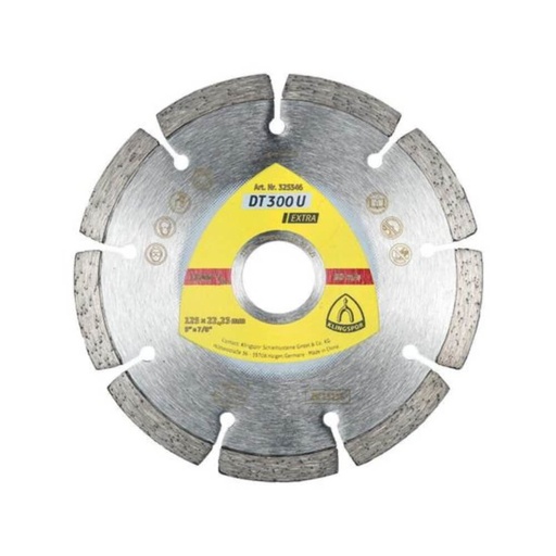 [P004817] Disc de tăiere diamantat KLINGSPOR DT 300 U Extra pentru materiale de construcții, 125x1.6 mm
