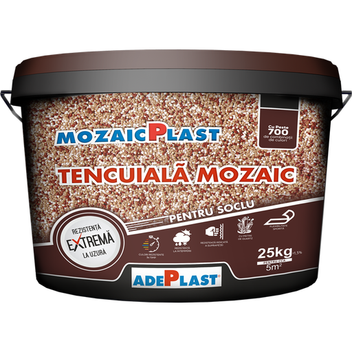 [P006260] Tencuiala mozaicata Adeplast "mozaicplast" 25 kg/galeata
