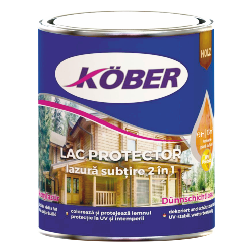 [P004910] Lac protector Kober lazură subțire 2 în 1 incolor, 0.75 l