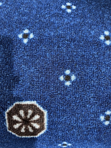 [P006993] Mochetă imprimată Dalton Castle Blue 504, lățime 400 cm
