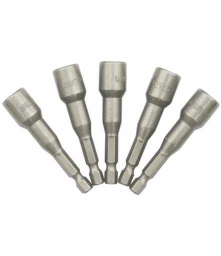 [P007502] Set 5 chei tubulare cu coadă si magnet, 10 mm
