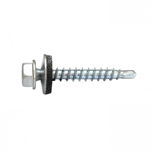 [P006149] Șurub autoforant cu cap HEX 4.8x35 mm, șaibă EPDM Ø14 mm, Zincat, prindere pe lemn, 250 bucăți
