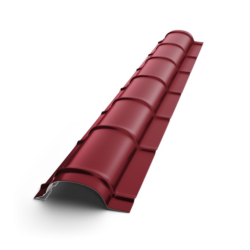[P008626] Coamă semirotundă RAL3005 vișiu lucios pentru țiglă metalică, 0.4x312x2000 mm