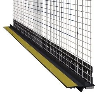 [P004696] Profil PVC cu plasă și bandă de etanșare fereastră, gri antracit, 6x2500 mm