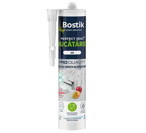 [P005733] Silicon Neutral transparent pentru bucătărie Bostik, 280 ml