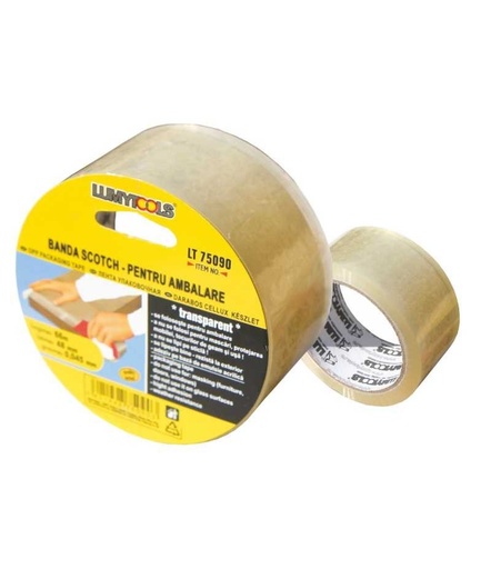 [P006667] Bandă scotch pentru ambalare transparent, 48 mm x 66 ml