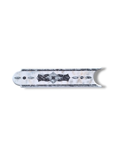 [P007604] List ceramic decor 200x50 mm, bej, negru