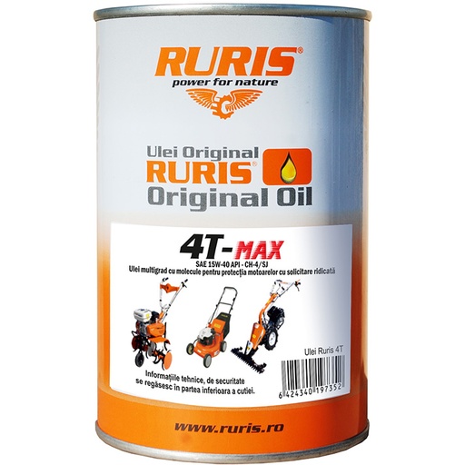 [4T060] Ulei semisintetic multigrad pentru motor Ruris 4TT, 600 ml, compatibil cu toate motoarele in 4 timpi