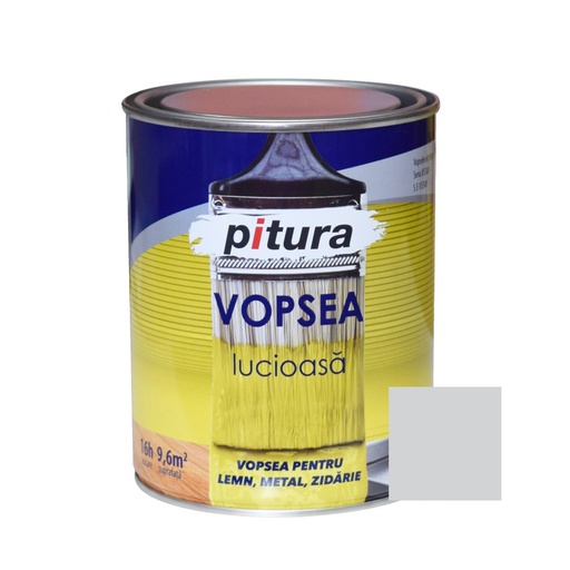[P004617] Vopsea universală Pitura, alchidică gri deschis, 0.6 l