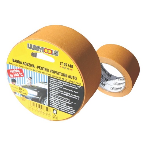 [P004246] Bandă adezivă hârtie pentru vopsitorii auto, 48 mm x 30 ml