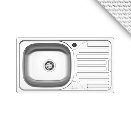[P007436] Chiuveta pentru Bucatarie Sanobi, Inox Alimentar, 760x435 mm, Orientare Stanga