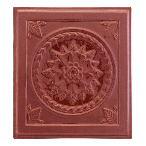 [ST_2554] Teracota maro placa med Floral