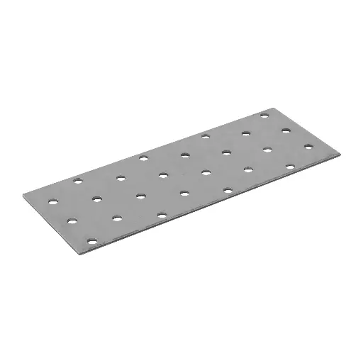[P005129] Placă perforată plată din otel zincat pentru de constructii lemn, 160x60x2 mm