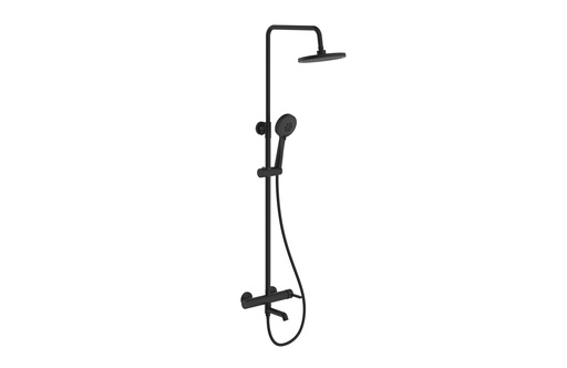 [P007643] Set PHOENIX-N negru cu baterie duș fix Ø 20 cm, pară duș 3 funcții