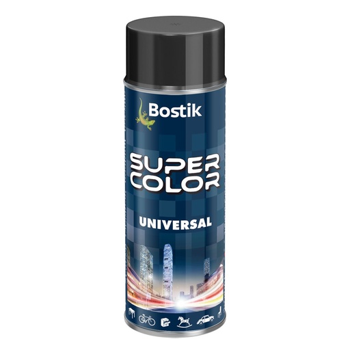 [P002963] Spray vopsea Bostik Bostik Color Universal, RAL 9005 negru lucios interior/exterior, 400 ml