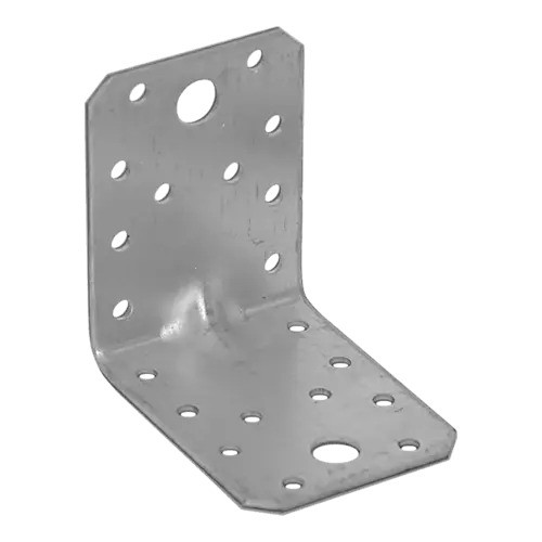 [P005109] Colțar/vinclu din oțel zincat perforat rigidizat, 70x70x55x2 mm