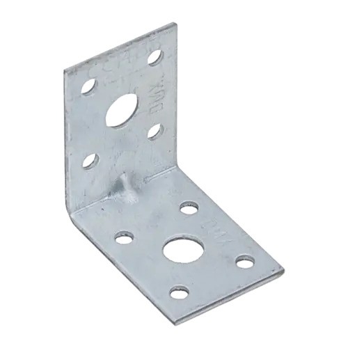 [P005110] Colțar/vinclu din oțel zincat perforat rigidizat, 50x50x35x2 mm