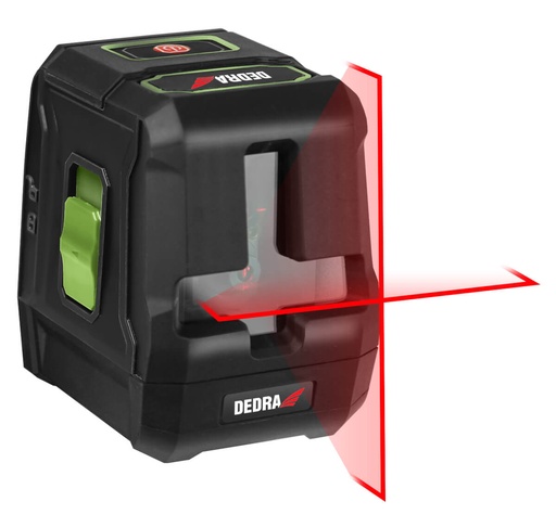 [P009320] Nivelă laser Dedra, linie verticală și orizontală, autonomie 20 m, auto-nivelare ±4°