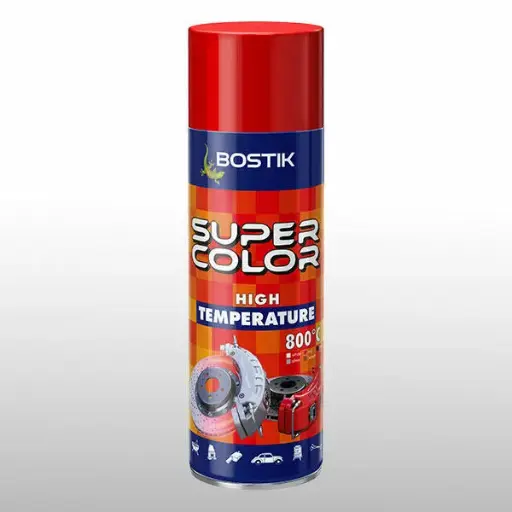 [P005406] Spray vopsea rezistent la temperaturi ridicate Bostik Super Color High temperature roșu interior/exterior, 400 ml