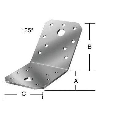 [ST_1880] Element de îmbinare contra vântuirii 135°, din otel zincat, 50 x 50 x 40 x 2,5 mm