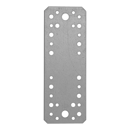 [P004331] Placă perforată plată din otel zincat pentru îmbinare constructii de lemn, 180x65x2.5 mm