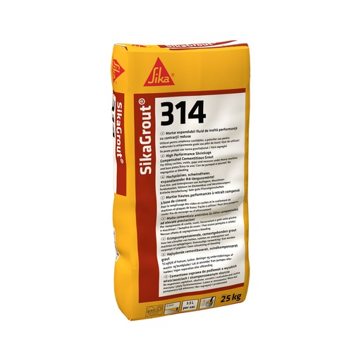 [P003686] SikaGrout®-314, mortar expandabil de inalta performanta cu contractii reduse, 25 kg/sac