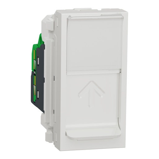 [P005181] Priză date simplă Schneider, NU341018, Unica albă, RJ45, CAT5 UTP, 1modul