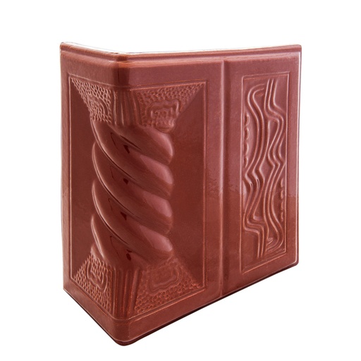 [P007616] Colț medalion clopoțel din teracotă maro