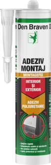 Adeziv poliuretanic MONTAGEFIX alb crem monocomponent puternic, 300 ml