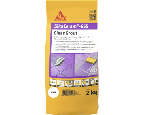 [P002724] Chit de rosturi gresie și faianță SikaCeram 655 CleanGrout White, 2 kg