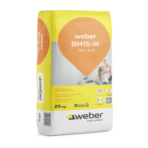 [P003677] Tinci alb Weber BM15-W pentru interior și exterior, 25 kg
