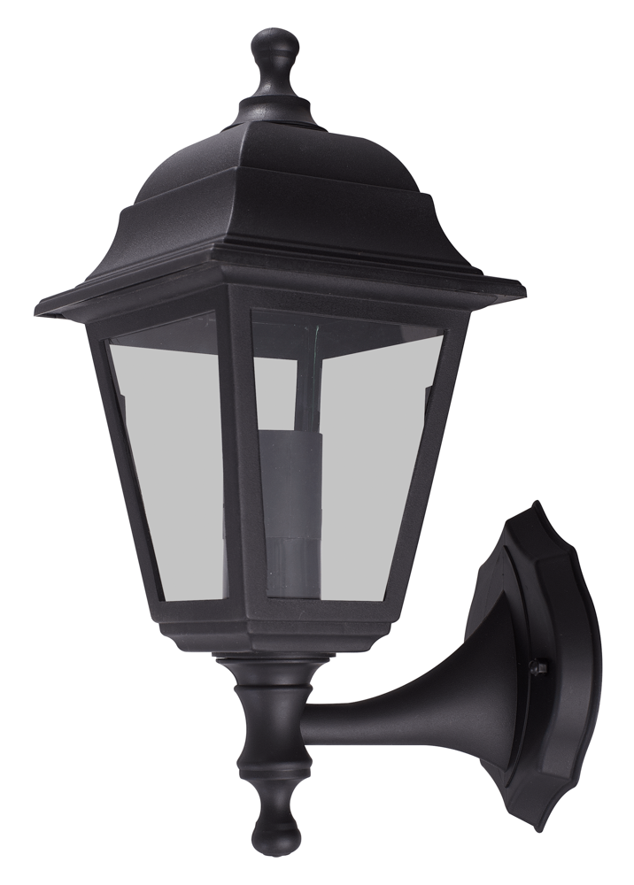 Aplică felinar în sus Faust E27 max. 1x60W, pentru exterior IP44, negru