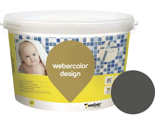 [P008779] Weber color design antracite 5 kg/galeata