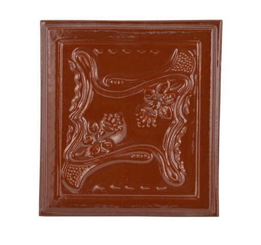 [P007618] Placă medalion Clopoțel din teracotă maro