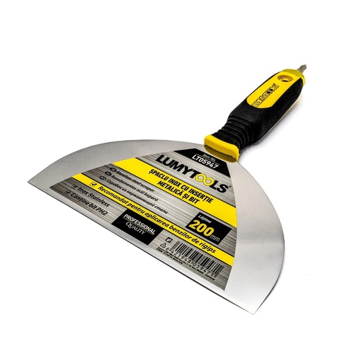 [P004832] Spaclu inox Lumytools, 200 mm, inserție metalică, PH2