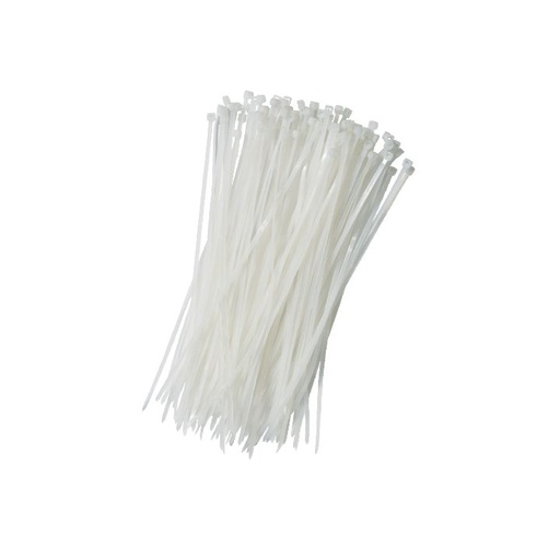 [P006715] Coliere plastic culoare albă, 4.5x200 mm, 100 bucăți