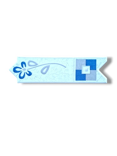 [P003208] List ceramic decor 200x60 mm floare blue