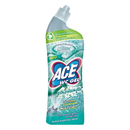 [P010735] ACE WC Glitter, gel decalcifiant, Talc&Mosc alb, 700 ml
