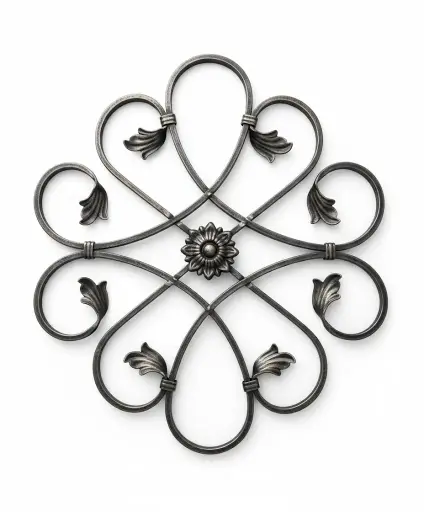 [P004123] Panou ornament central din otel forjat 10-025/A